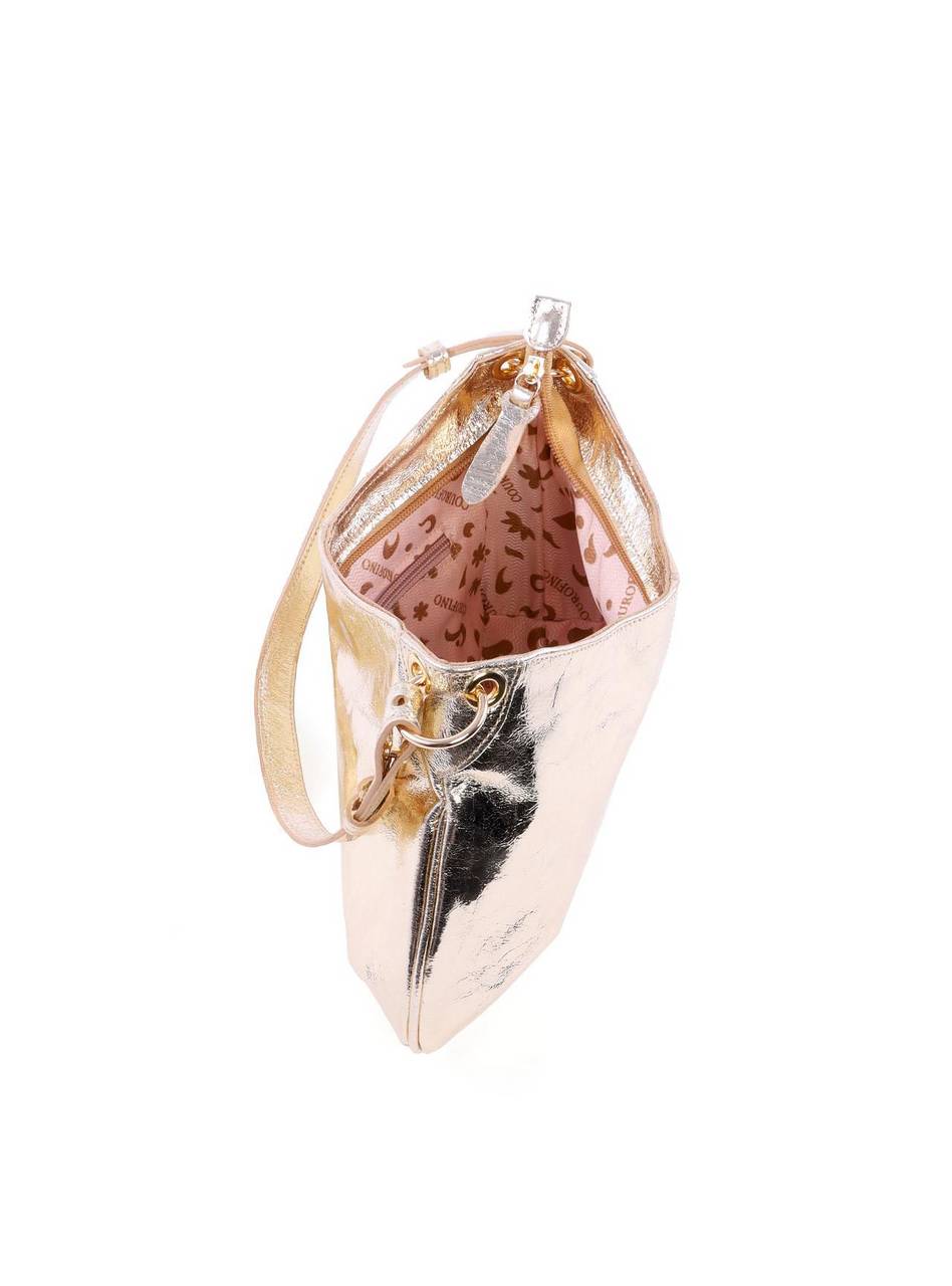 Bolsa Hobo de Mão com Ilhóes - Ouro BSI-6119 - AU