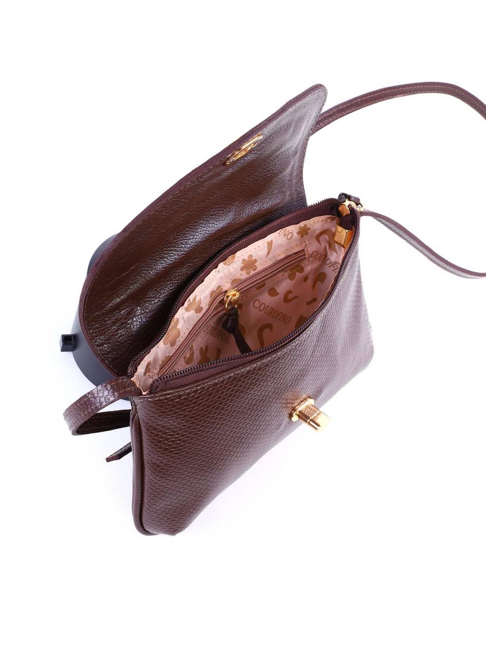 Bolsa Satchel Transversal com Fecho Giratório - Cacau BSI-6356 - CA