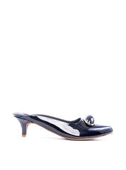Mulle com Salto Kitten Maxi e Adorno Orgânico - Preto SDI-11760 - PR