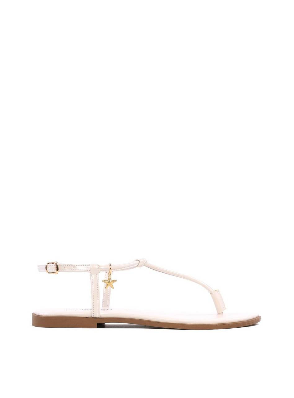 Sandália Rasteira Flat com Pingente SDI-12204 - FE
