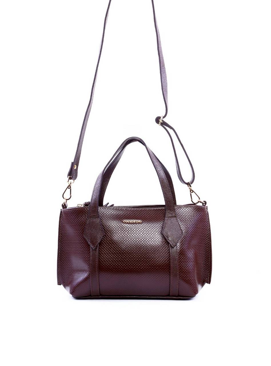 Bolsa Tote Alça Dupla Croco - Cacau BSI-6329 - CA