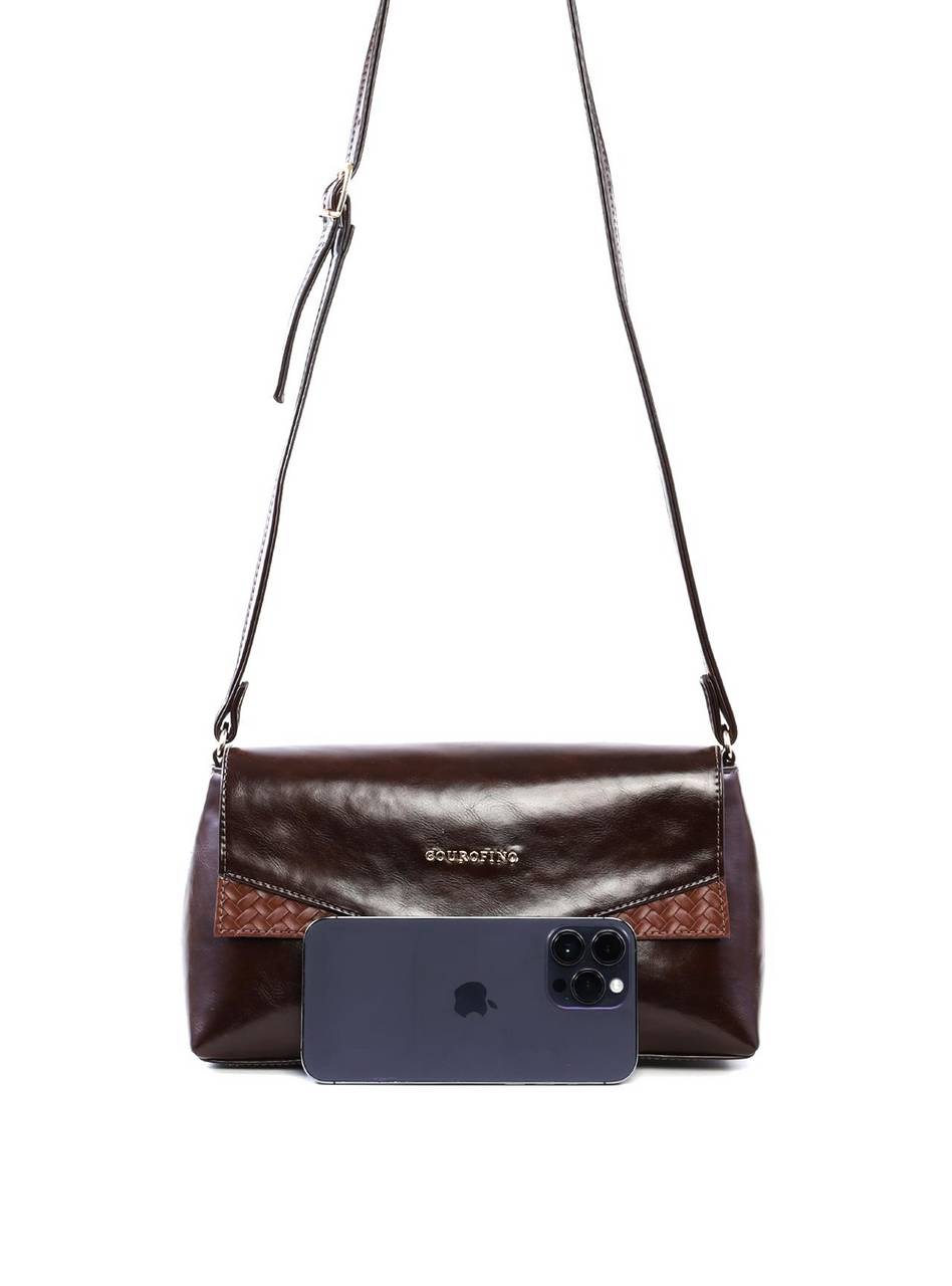 Bolsa Satchel Média Tampa com Recortes - Cacau BSI-6484 - CA