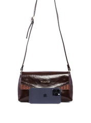 Bolsa Satchel Média Tampa com Recortes - Cacau BSI-6484 - CA