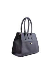 Bolsa Tote com Enfeite Meia Argola - Preta BSI-6227 - PR