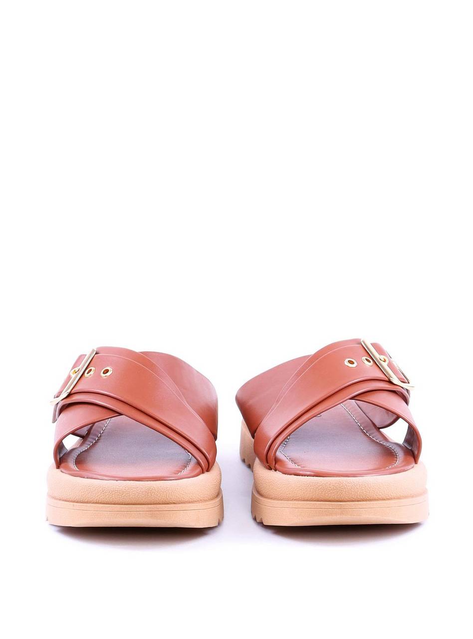 Sandália Flatform com Tiras Cruzadas - Castor SDI-11726 - CS