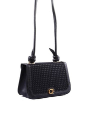 Bolsa Satchel Detalhe Tela Frontal Alça Nó - Preta BSI-6378 - PR