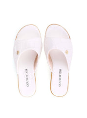 Tamanco Anabela em Tressê - Branca SDI-12174 - BR