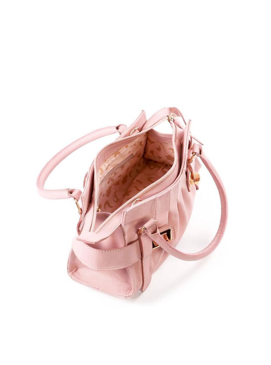 Bolsa Tote Média com Drapeado e Fecho Decorativo BSI-6492 - NU