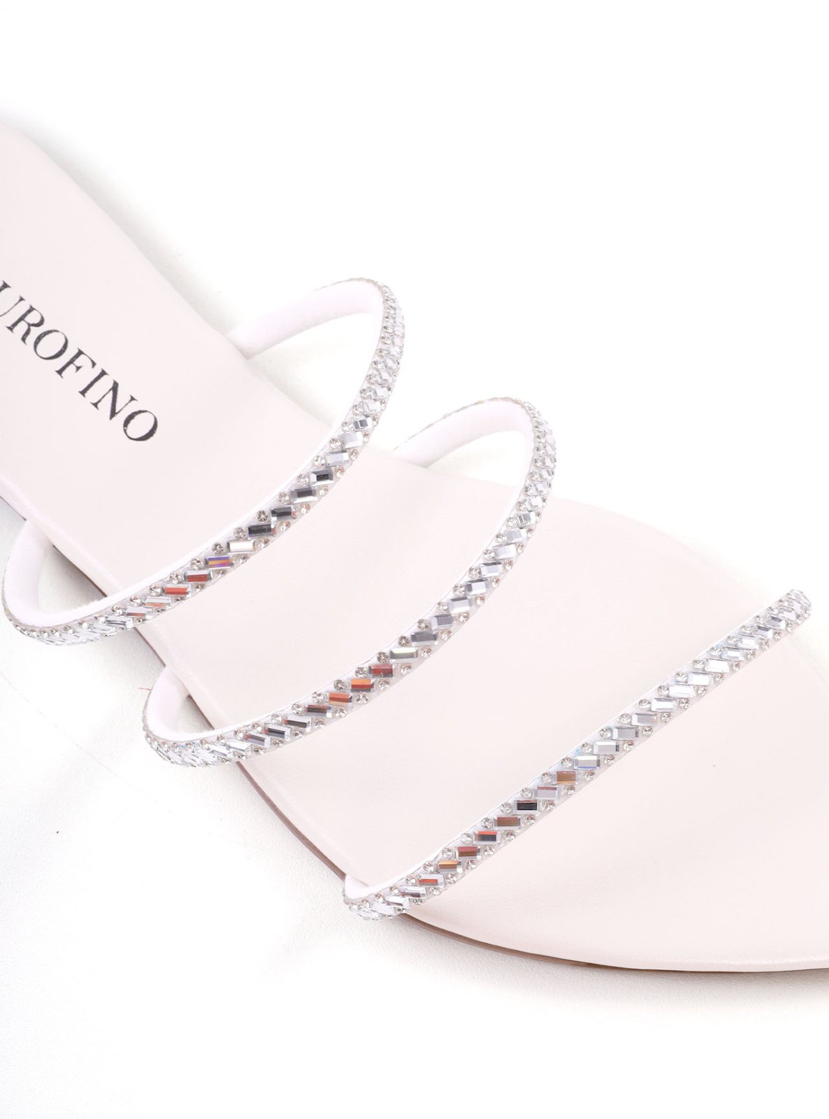 Sandália Rasteira com Strass Bico Folha SDI-12244 - FE