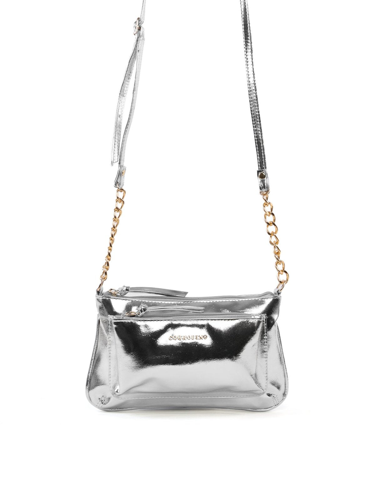 Bolsa Transversal Pequena com Bolso Frontal BSI-6519 - PT
