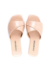 Sandália Tiras Finas Salto Alto Cromado - Nude SDI-11926 - NU