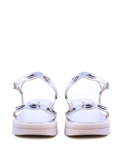 Sandália Papete Tratorada com Tira Ondulada - Prata SDI-11709 - PT