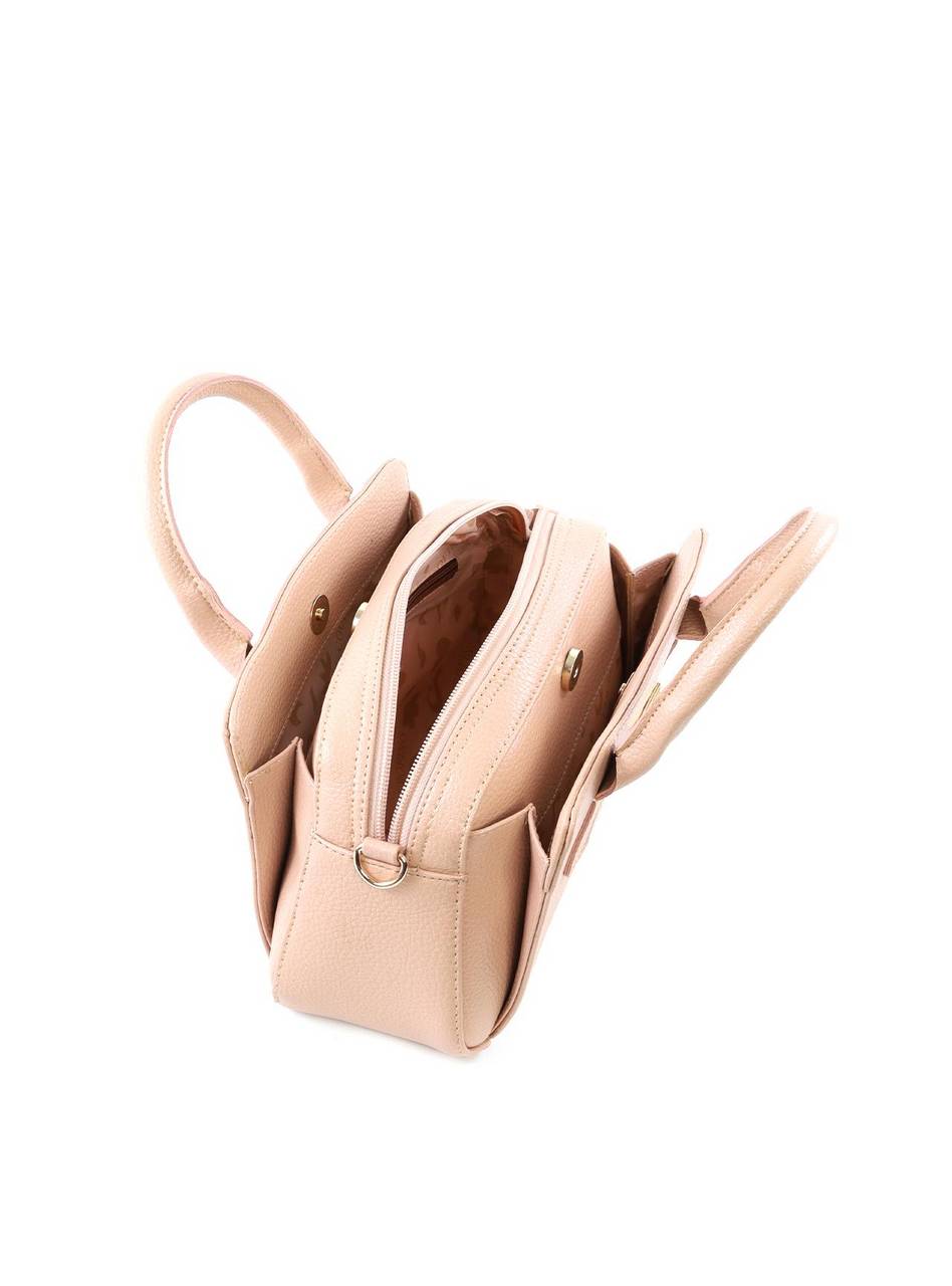 Bolsa Tote Quadrada com 3 Divisórias - Nude BSI-6474 - NU
