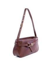 Bolsa Baguete com Detalhe de Cinto <span style="font-size: 12pt;">- Cacau</span> BSI-6151 - CA
