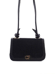 Bolsa Satchel Detalhe Tela Frontal Alça Nó - Preta BSI-6378 - PR