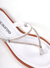 Rasteira Feminina com Tiras e Strass SDI-12242 - BR