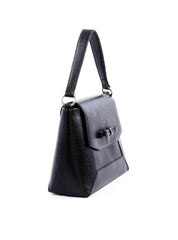 Bolsa Satchel de Mão com Detalhes em Costura - Preta BSI-6075 - PR