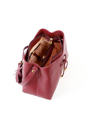 Bolsa Tote Pequena com Cordão - Vinho BSI-6469 - VI