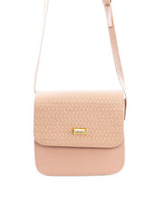 Bolsa Saddle Transversal com Tampa Aba - Nude BSI-5896 - NU