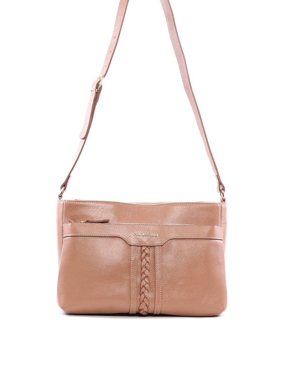 Bolsa Tote Transversal Média com Trança Frontal BSI-6489 - NU