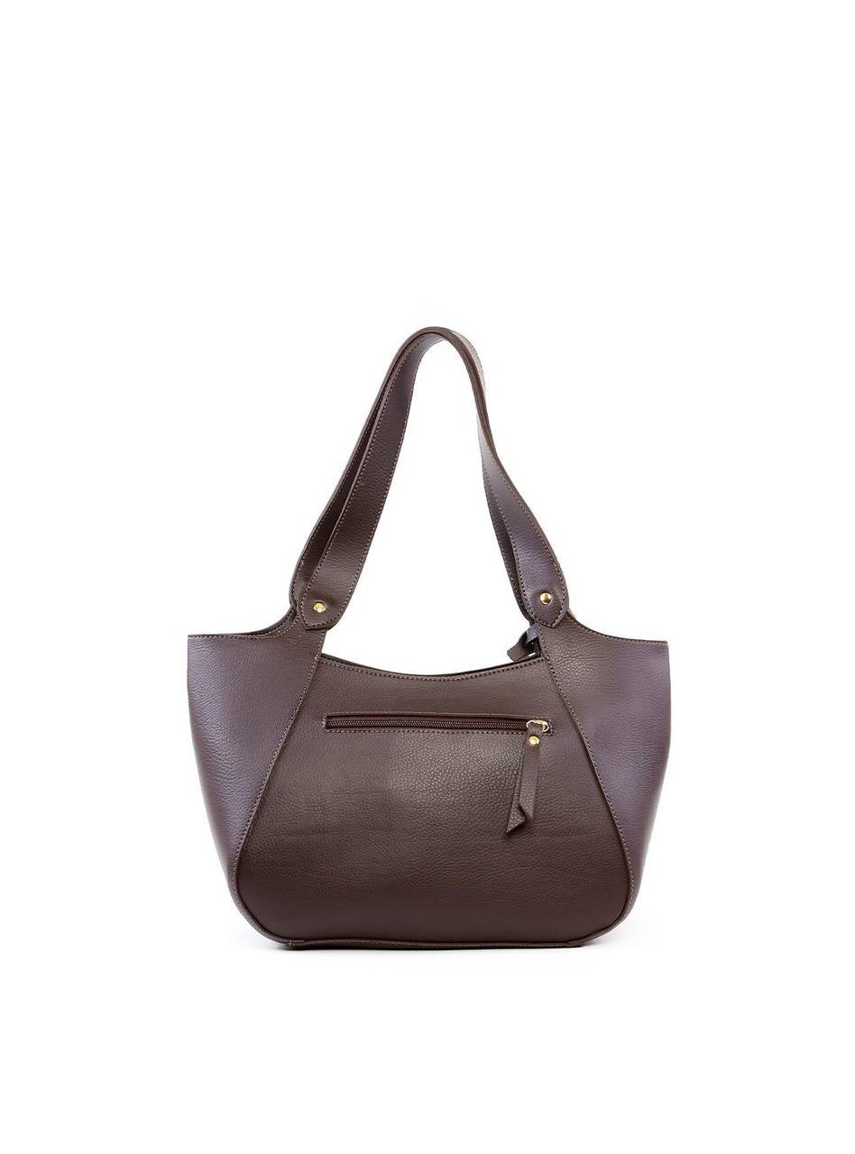 Bolsa Shopper Média com Charm CF - Cacau BSI-6461 - CA