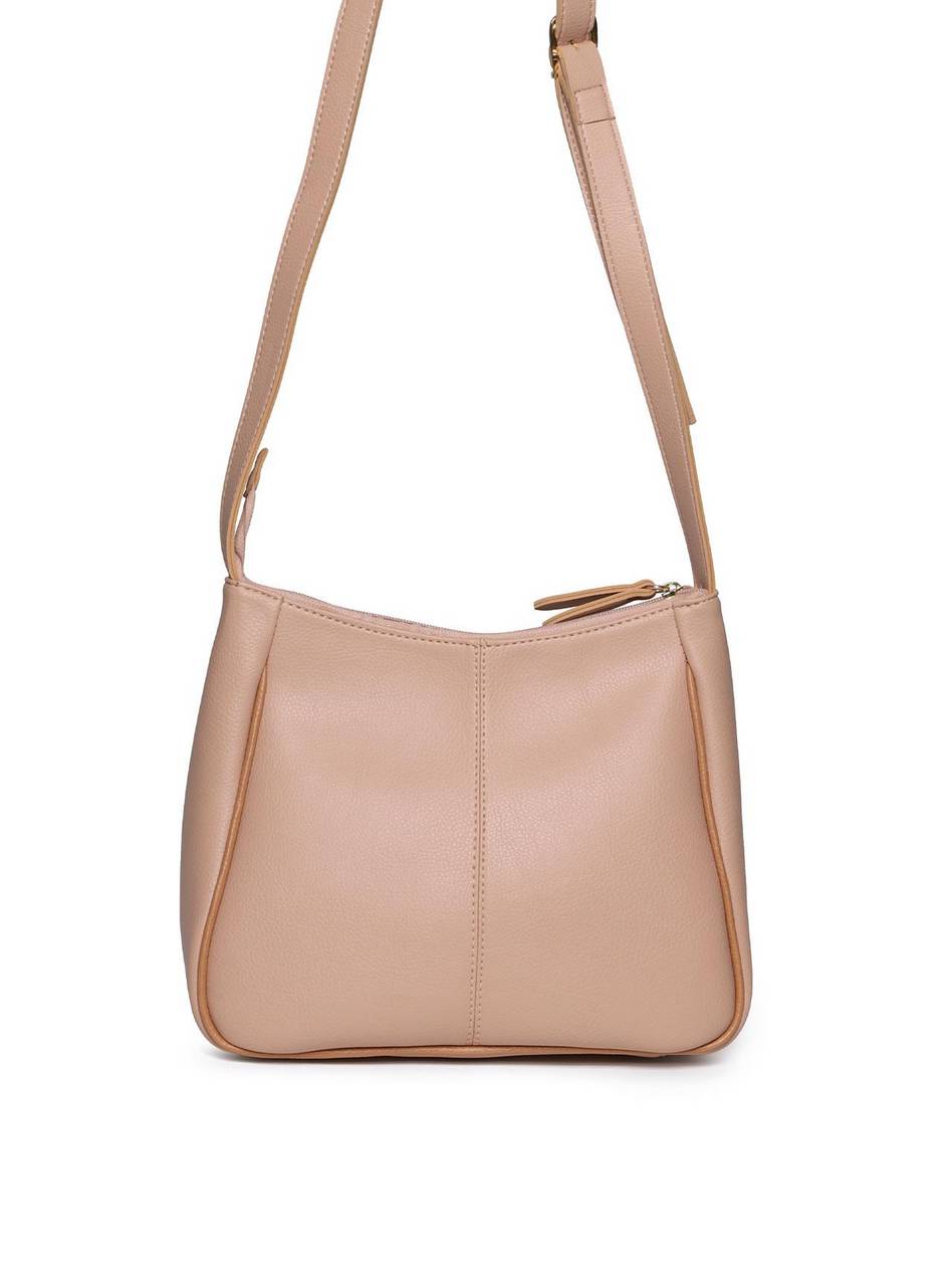 Bolsa Tote Média Transversal Lisa Nude BSI-5934 - NU