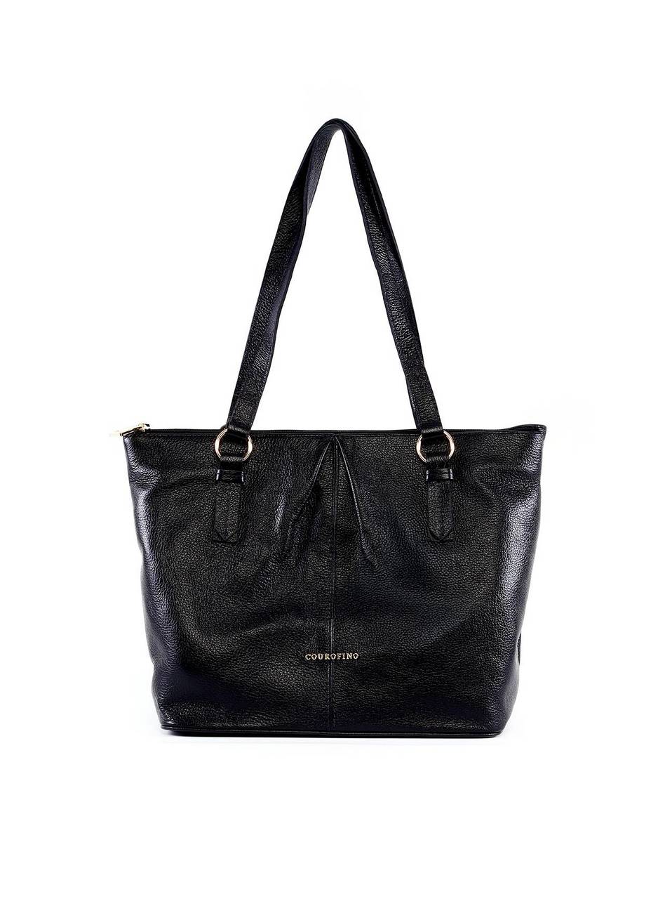 Bolsa Shopper com Detalhe Drapeado - Preta BSI-6349 - PR