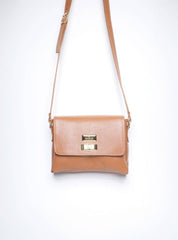 Bolsa Saddle Pequena Couro Alça Regulável Castor BSI-5739 - CS