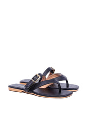 Sandália Feminina Rasteira de Dedo - Preta SDI-11698 - PR