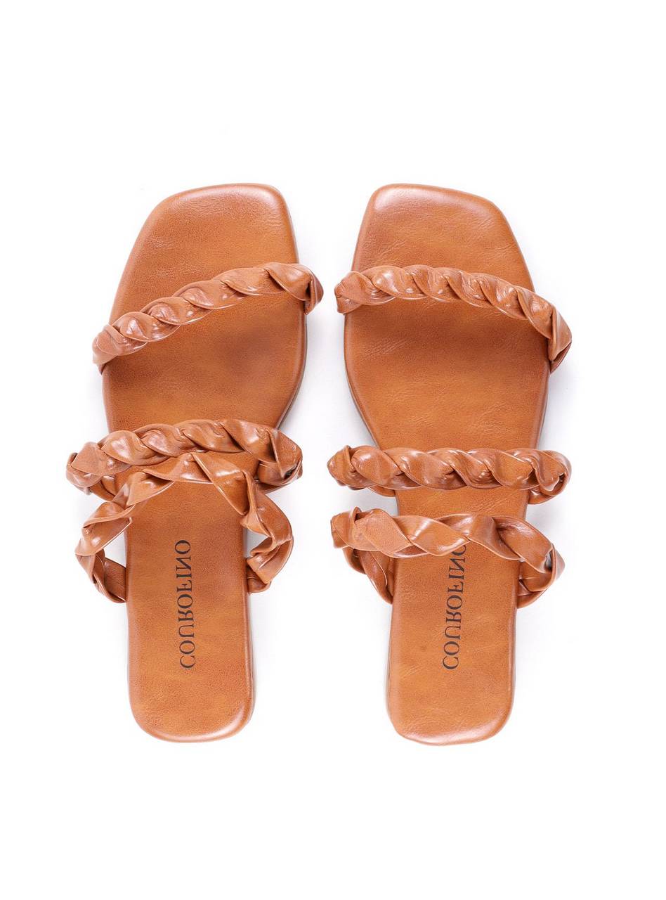 Rasteira com Tiras Entrelaçadas - Castor SDI-12156 - CS