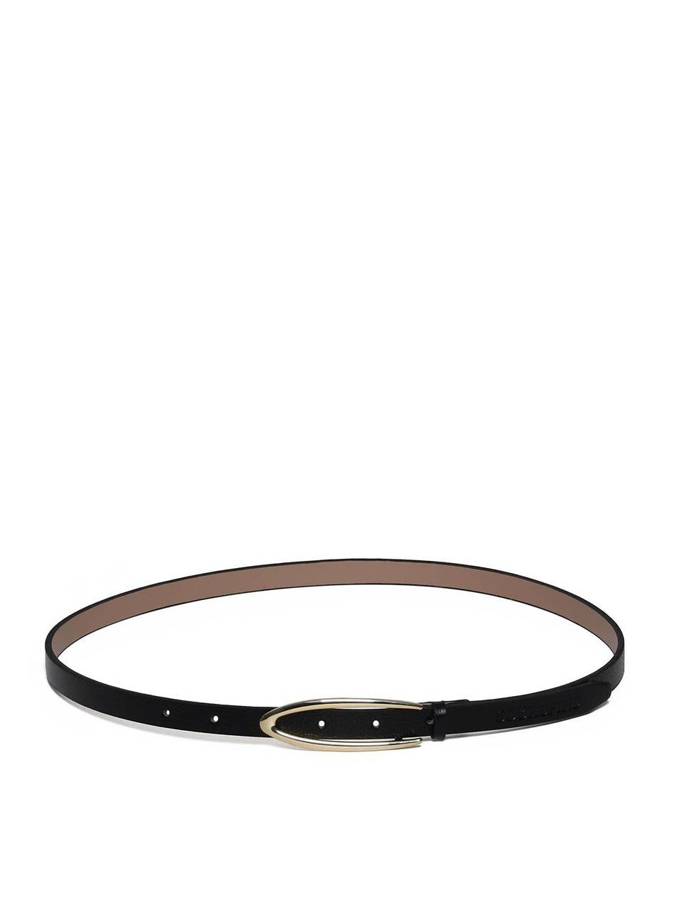 Cinto Feminino em Couro com Fivela Orgânica - Preta CTI-971 - PR