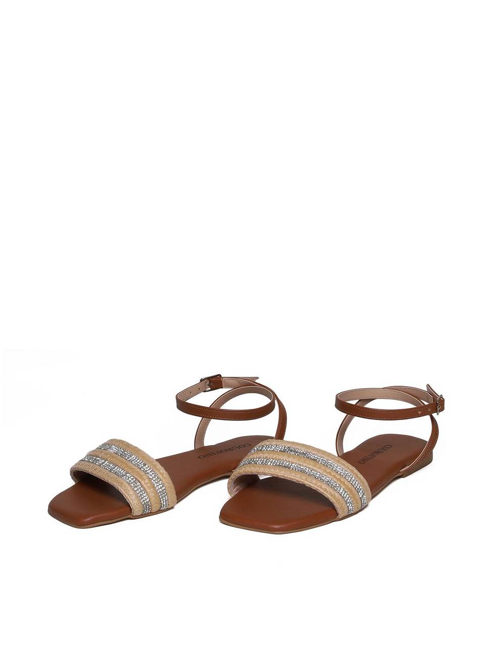 Sandália Feminina Rasteira Rosto Palha - Castor SDI-11641 - CS