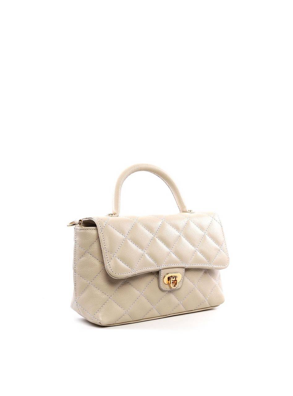 Bolsa Satchel Pequena com Matelassê e Fecho Giratório BSI-6505 - FE