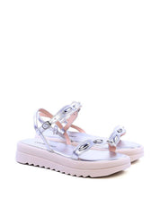 Sandália Papete Tratorada com Tira Ondulada - Prata SDI-11709 - PT