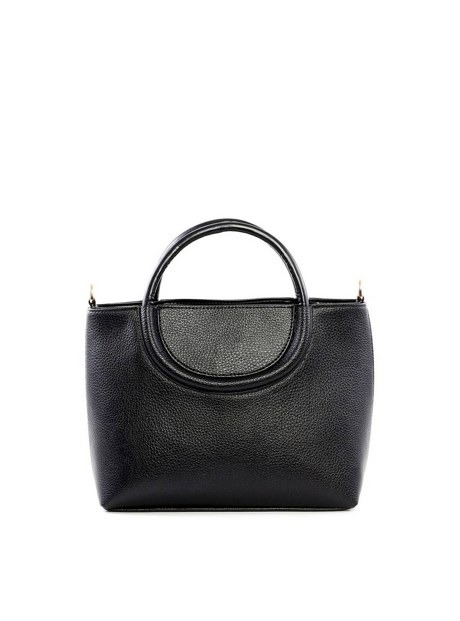 Bolsa Tote Transversal com Alça Redonda - Preta BSI-6450 - PR
