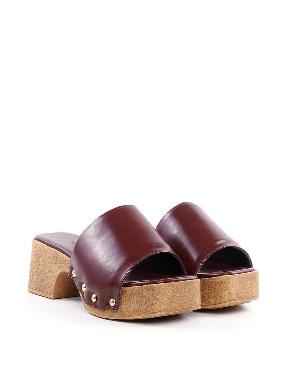 Tamanco Clog com Tachas Laterais - Vinho SDI-12095 - VI