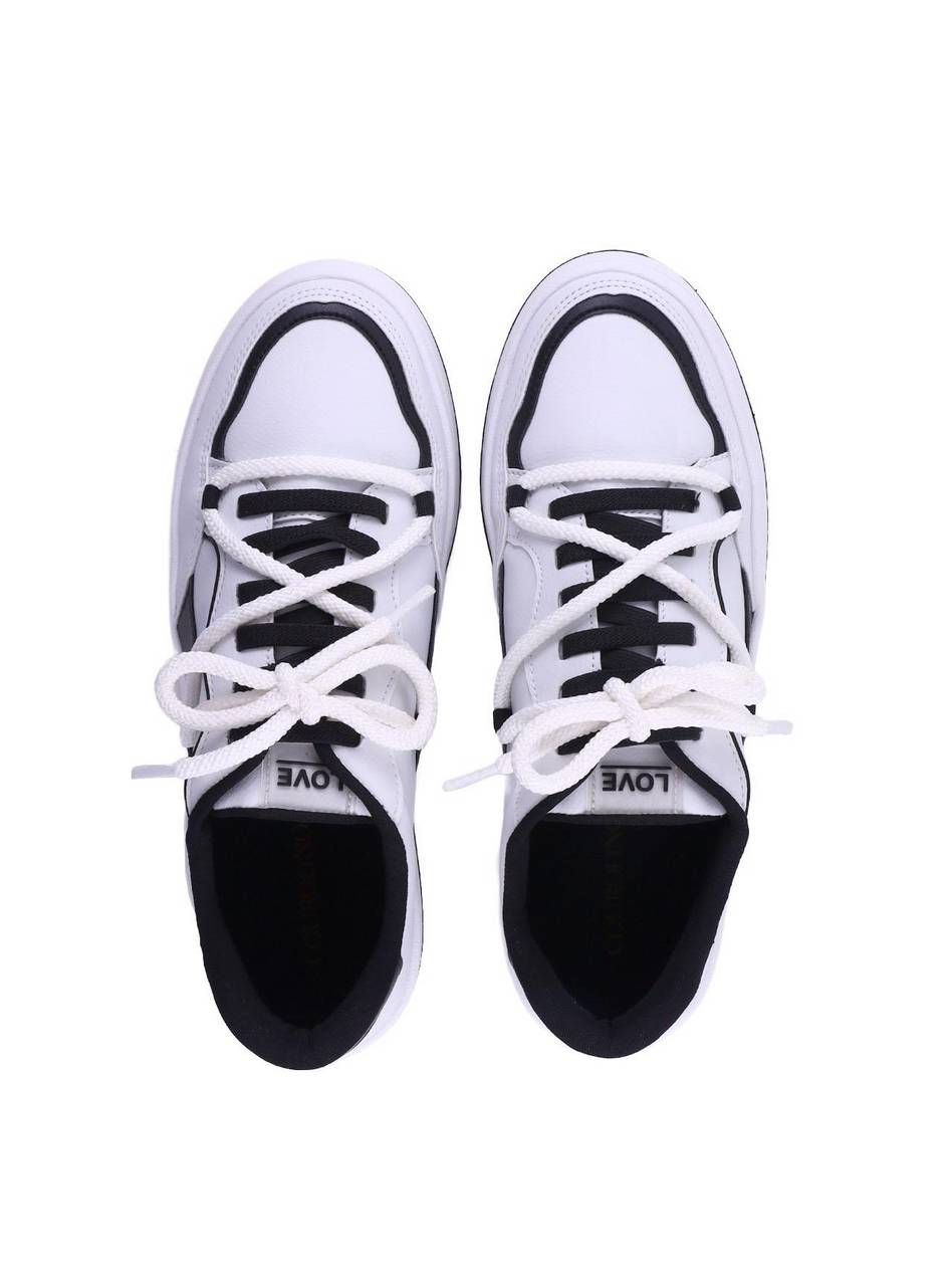 Tênis Feminino Casual com Amarração e Recortes - Preta SP-12110 - PR