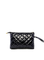 Necessaire Feminina Quadrada em Matelassê - Preta NSI-174 - PR