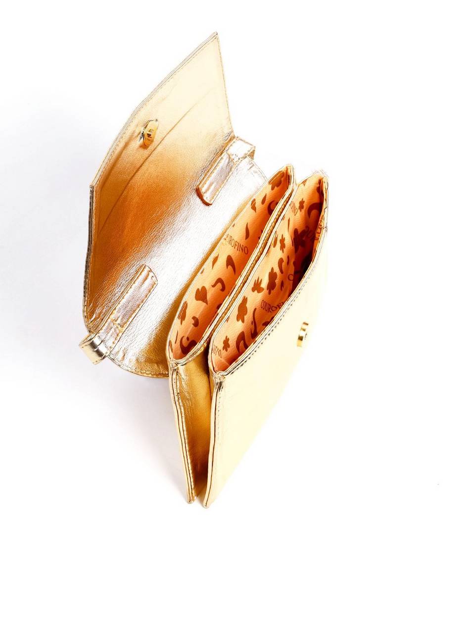 Bolsa Satchel Transversal Retangular - Ouro BSI-6324 - AU