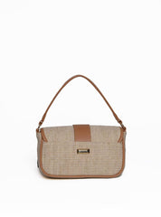 Bolsa Satchel de Mão em Palha Nude  BSI-5986 - NU
