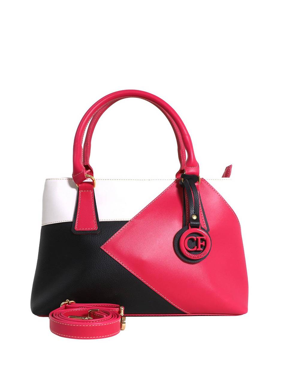 Bolsa Tote Média Transversal Detalhe Losango Pink BSI-5706 - PK