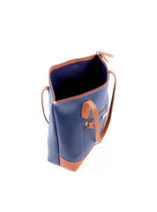 Bolsa Feminina Zíper Puxador Detalhes Recortes - Azul BSI-5979 - AZ