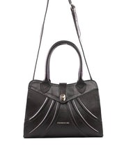 Bolsa Tote Detalhe Costura Frontal Alça Dupla - Preta BSI-6379 - PR
