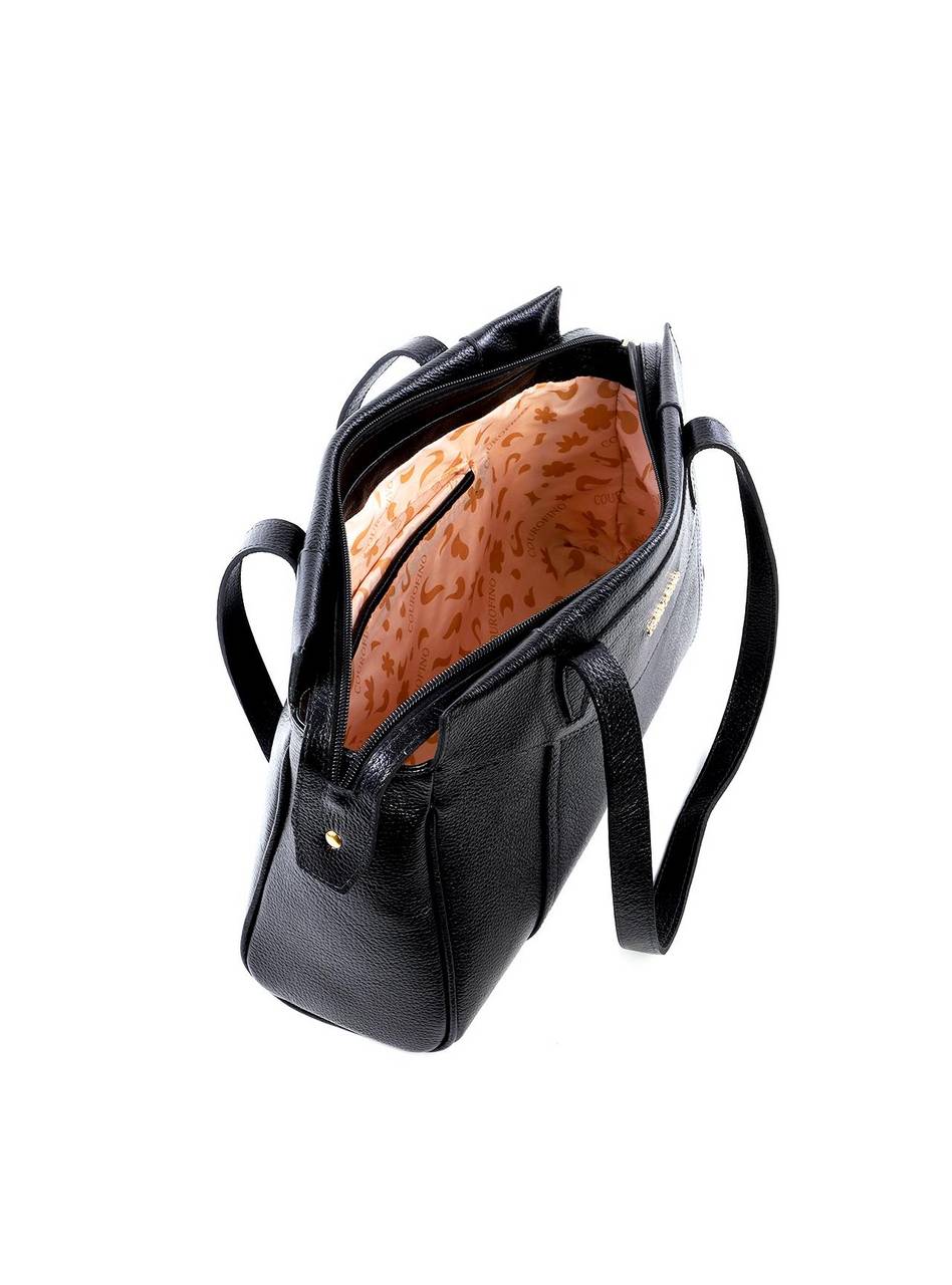 Bolsa Tote Média com Recortes - Preta BSI-6453 - PR