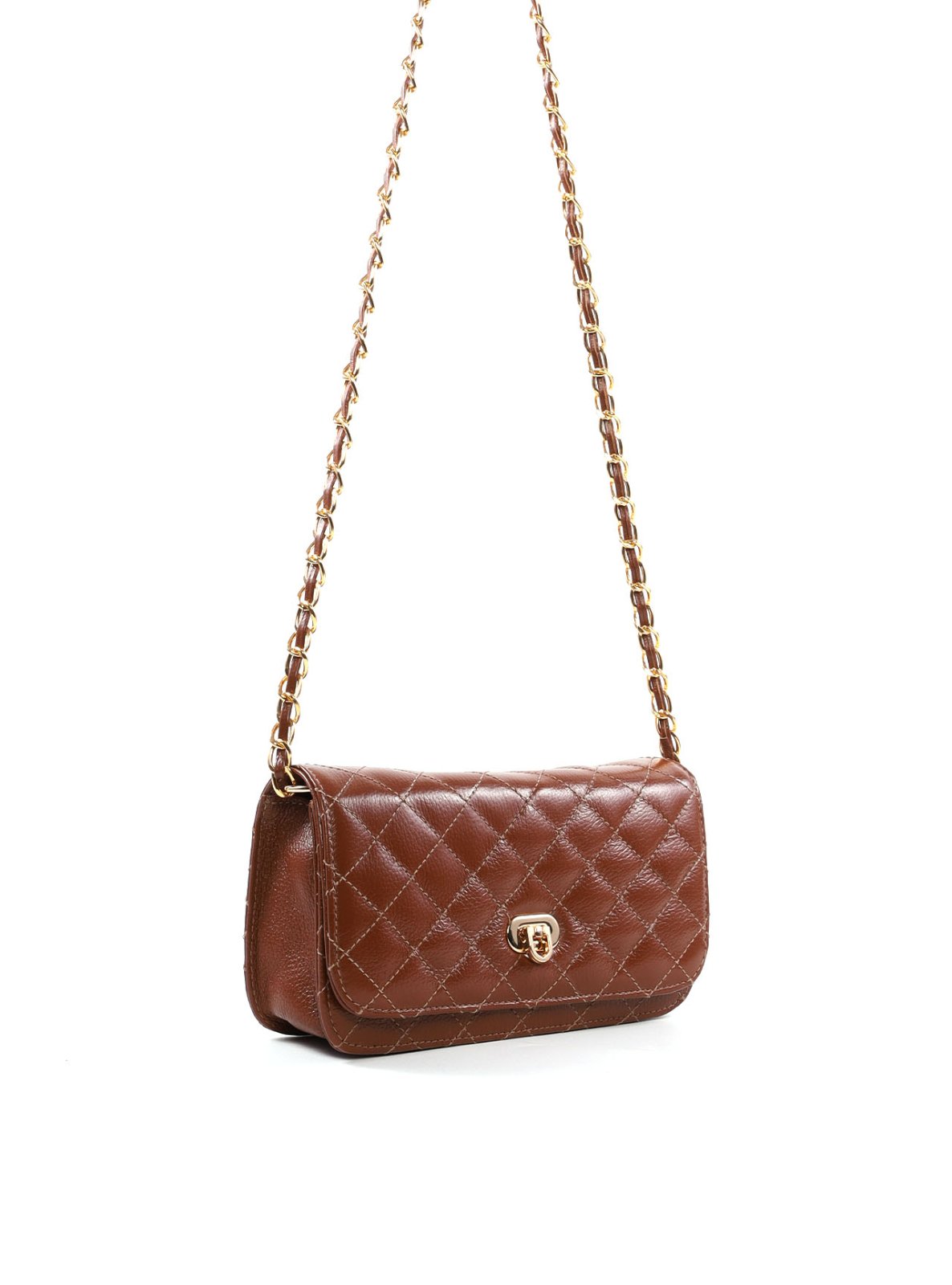 Bolsa Transversal Pequena com Matelassê em Couro BSI-6542 - CS