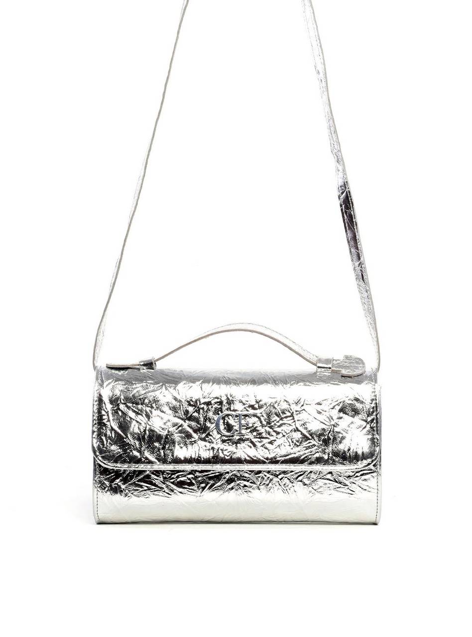 Bolsa Satchel Retangular Pequena - Prata BSI-6246 - PT