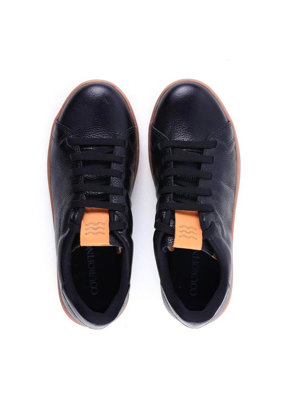 Tênis Casual em Couro - Preto SP-12029 - PR