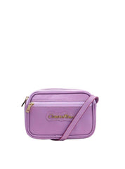 Bolsa Clutch Couro Pequena Transversal Ziper Lilás BSI-5677 - LI
