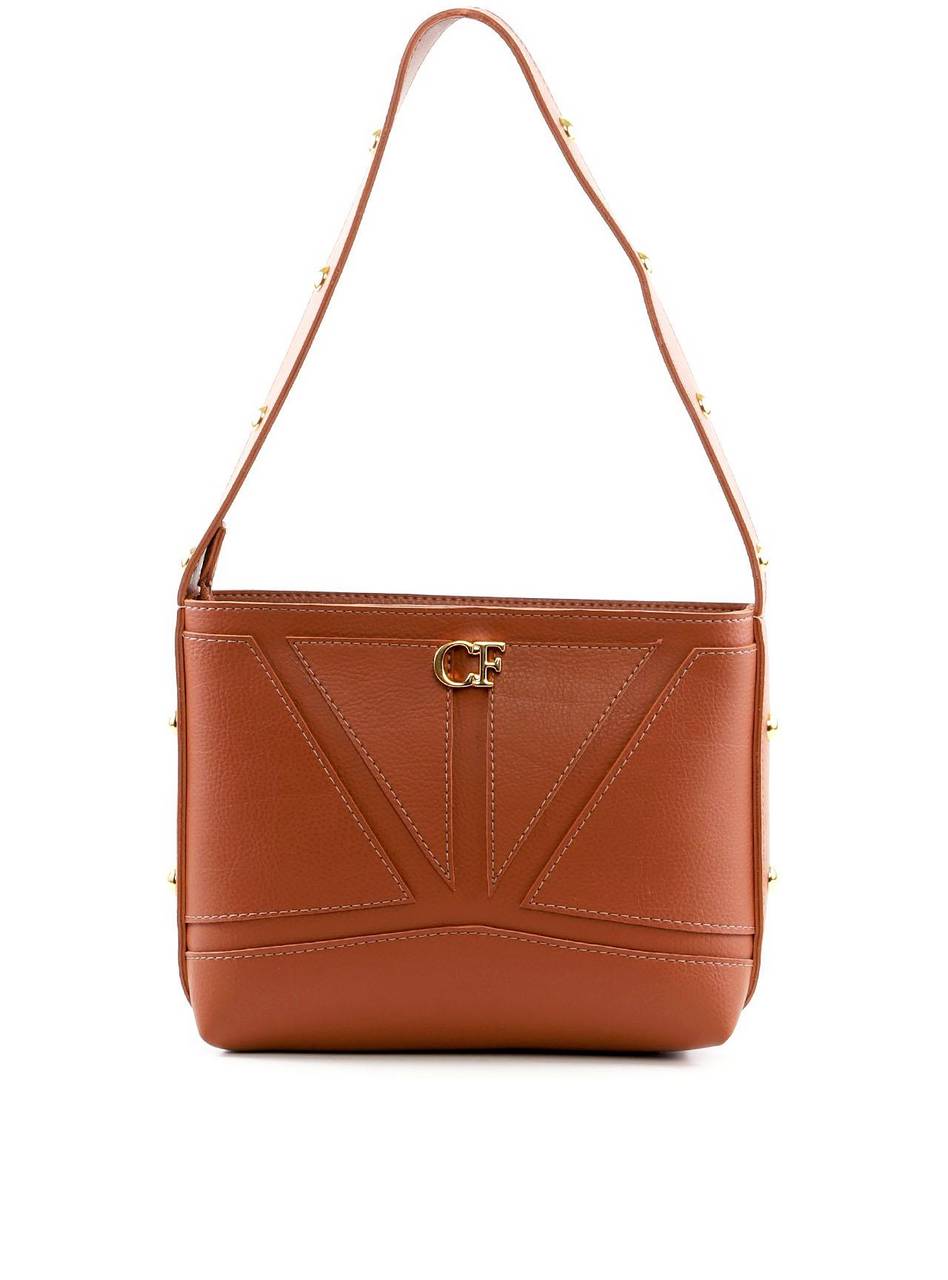 Bolsa Tote Média com Detalhe de Costura e Esferas - Castor BSI-6410 - CS