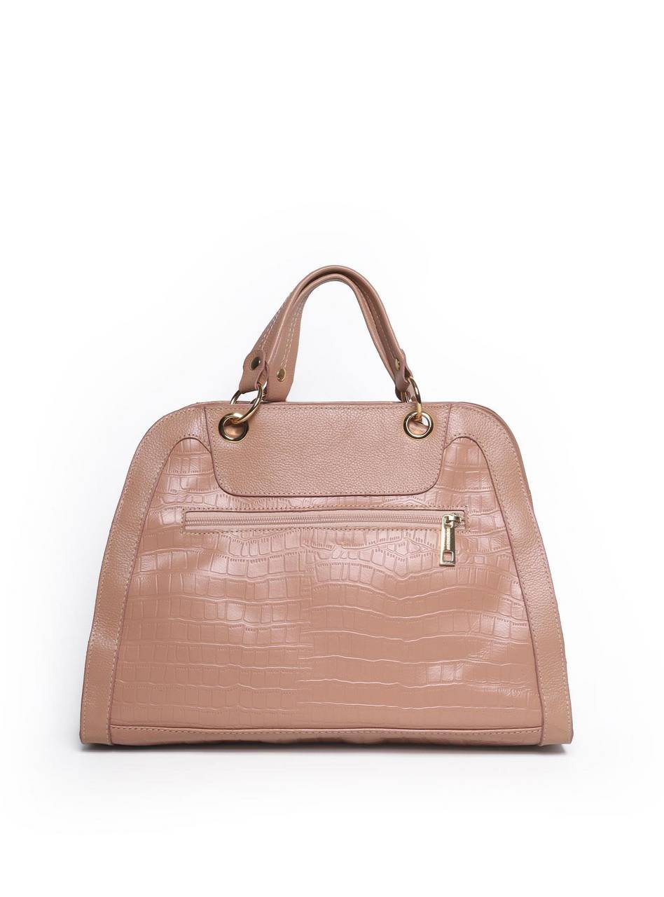 Bolsa Feminina Shopper Couro Tressê Bonequinho Nude BSI-2942 - NU